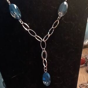 Elegant Blue and Silver Necklace